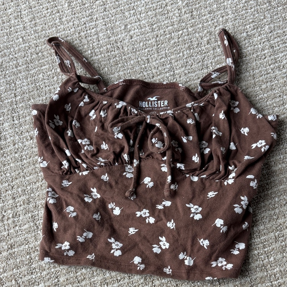 Hollister Brown Floral Camisole